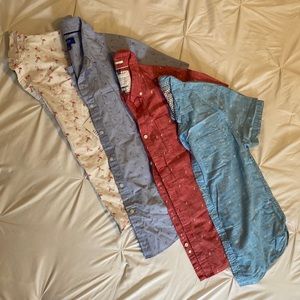 Bundle of Mens Short Sleeve Button-Up: JCrew, APT 6, Cactus Man